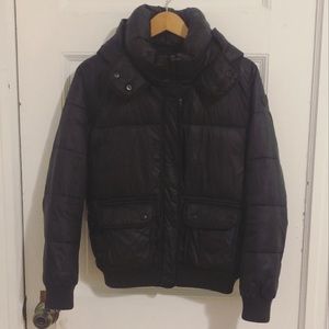 Black puffer jacket